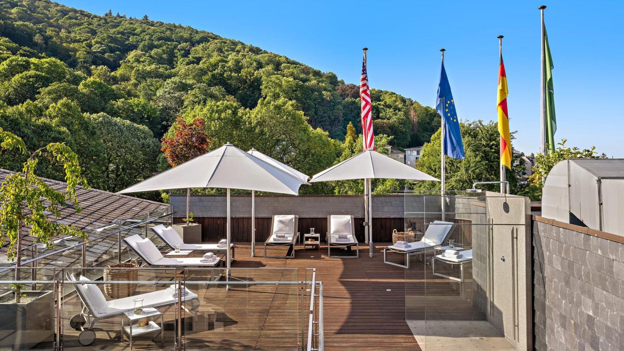 Hotel Europaeischer Hof Heidelberg, Bestes Hotel Deutschlands In Historischer Architektur Exterior photo Rooftop terrace